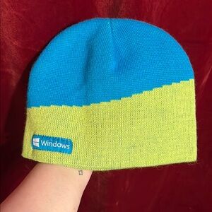 Unisex Microsoft Windows Techie Blue and Green Beanie
